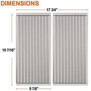BBQ Future 18 7/16" Stamped Stainless Steel Emitter Grill Grate Replacement Part for Charbroil Commercial Tru-Infrared Gas Grills 463257110 463270912 463246909 463270612 463270610 and More, 2-Pack - Grill Parts America