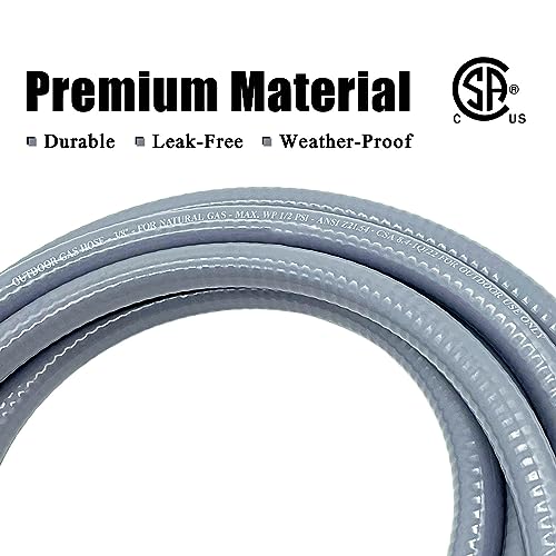 GardenNow 18FT 3/8" ID Natural Gas Hose, Low Pressure LPG Hose with Quick Connect, for Weber, Char-Broil, Pizza Oven, Patio Heater and More NG Appliance Propane to Natural Gas Conversion Kit - Grill Parts America