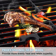 Adviace Grill Replacement Parts for Charbroil 463347017, 463335517, 463377319, 463342119, 463376017, Cast Iron Grill Grates, Heat Plates, Burners, Crossover Tube, Igniters for Char-Broil G470-0002-W1. - Grill Parts America