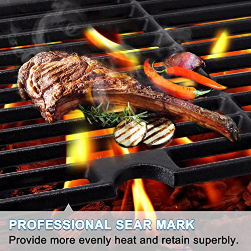 Adviace Grill Replacement Parts for Charbroil 463347017, 463335517, 463377319, 463342119, 463376017, Cast Iron Grill Grates, Heat Plates, Burners, Crossover Tube, Igniters for Char-Broil G470-0002-W1. - Grill Parts America