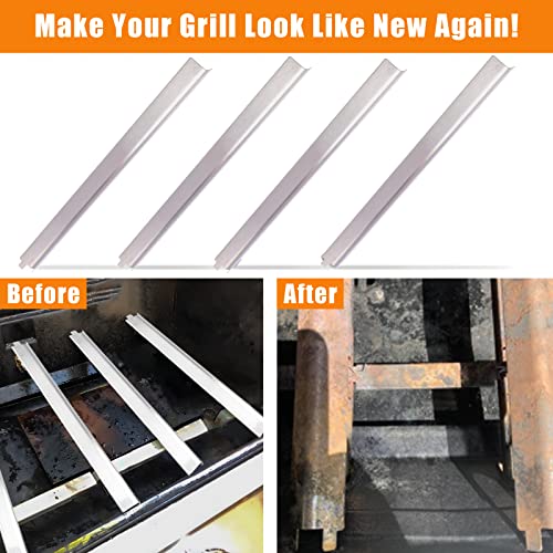 Hisencn Heat Plates - for Charbroil Performance 5 Burner Gas Grill 463448021, 463450022, 463451022, 463455021, 463449021, Grill Heat Plate Replacement Parts, G325-0002-W1 Heat Plates, Stainless Steel - Grill Parts America