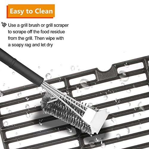 GRISUN Grill Grates for Oklahoma Joe's Longhorn Combo Grill, for Charcoal Firebox Area, Nexgrill 720 0826, Charbroil 461251314, Cast Iron Grill Grids for Longhorn Combo Charcoal/Gas Smoker 2 PCS - Grill Parts America