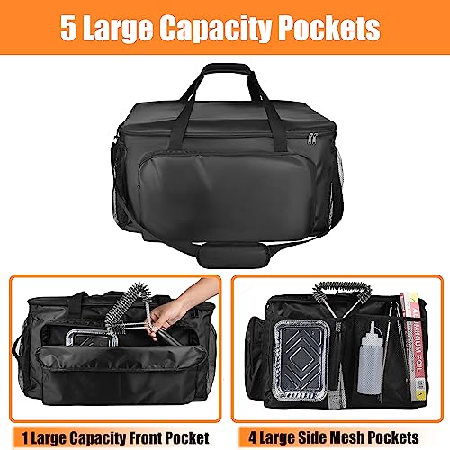 Amerbro Grill Carry Bag for Ninja Woodfire Outdoor Grill - Ninja OG701 & OG751 Grill & Smoker Water-Resistant Outdoor Carrying Bag - Anti-Fade & UV Resistant, Heavy Duty 840D Oxford Fabric (Bag Only) - Grill Parts America