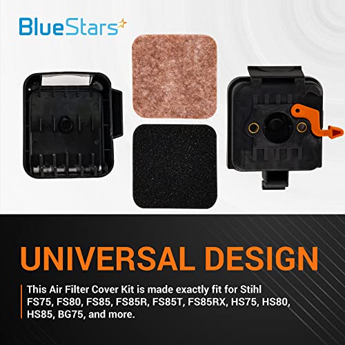 BlueStars Air Filter Cover Housing Assembly for Stihl FS75 FS80 FS85 KM85 KR85 KW85 BG75 HT70 HT75 HL75 HS75 HS80 HS85 FC75 FC85 FR85 SP80 Brushcutters Trimmers - Replaces 4137-141-0500 4137-140-2801 - Grill Parts America