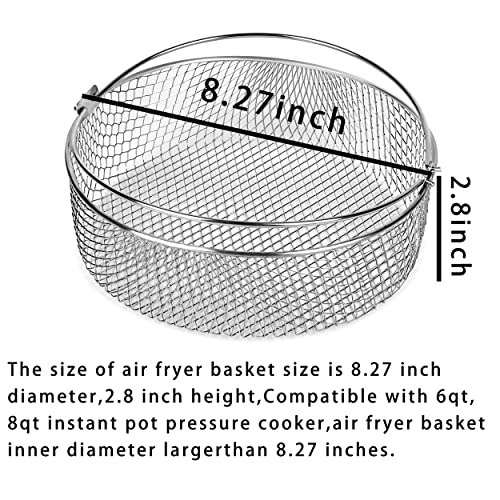 Air Fryer Basket for Instant Pot 6, 8Qt,Accessories for Air Fryer,Air Fryer Replacement Basket,Steamer Basket,Mesh Basket - Grill Parts America