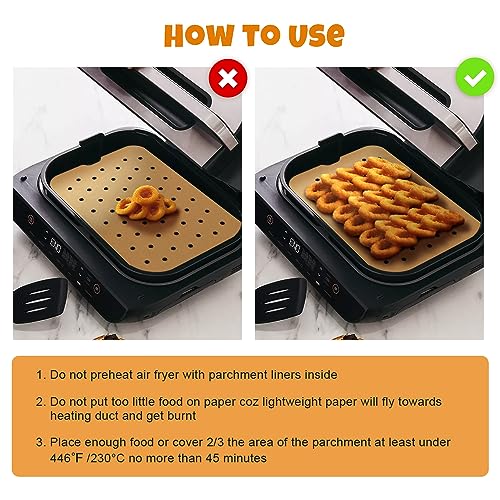 Air Fryer Parchment Paper Liners for Ninja Foodi XL Smart FG551 6-In-1  Indoor Grill