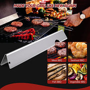 Cozilar Grill Flavorizer Bars Heat Deflectors BBQ Gas Grill Replacement Parts for Weber 66041, 66033, 66796, Weber Genesis II E-410, S-410, Genesis II LX E-440, S-440, 17” Stainless Steel Flavor Bars - Grill Parts America