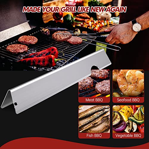Cozilar Grill Flavorizer Bars Heat Deflectors BBQ Gas Grill Replacement Parts for Weber 66041, 66033, 66796, Weber Genesis II E-410, S-410, Genesis II LX E-440, S-440, 17” Stainless Steel Flavor Bars - Grill Parts America