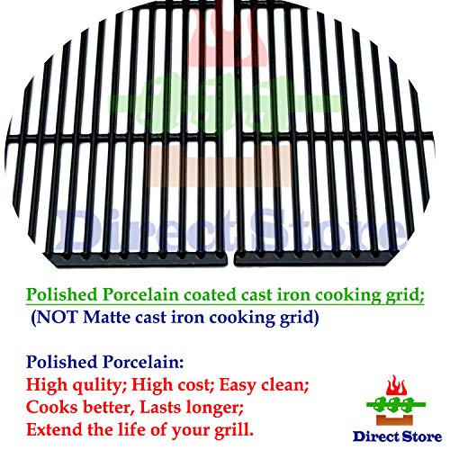 Direct Store Parts DC103 Polished Porcelain Coated Cast Iron Cooking Grid Replacement for Brinkmann, Grill Chefs, Grill Zone Gas Grills - Grill Parts America
