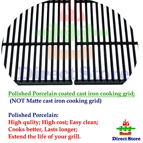 Direct Store Parts Kit DG158 Replacement for Charbroil 463420507, 463420509, 463460708,463460710 Gas Grill(SS Burner+SS Carry-Over Tubes+Porcelain Steel Heat Plate+Porcelain Cast Iron Cooking Grid) - Grill Parts America
