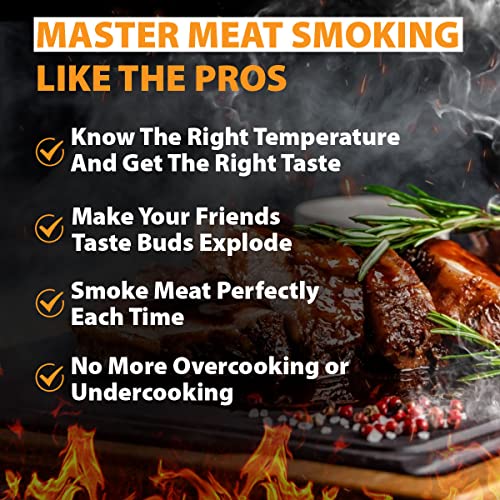 Best Improved Version Meat Temperature Magnet & Meat Smoker Guide Beautiful Colors Smoker Accessories for BBQ Grilling Pellet Smoking Meats More Wood Flavors & Meat Types (46) Big Text Cook Time Guide - Grill Parts America