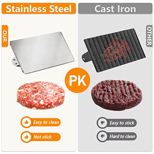 HULISEN Griddle Accessories for Blackstone, Heavy Duty Burger Press with Grill Spatula, Burger Smasher for Bacon Hamburger Steak Meat, 9 Inch Grill Press for Flat Top Grill Indoor Outdoor - Grill Parts America
