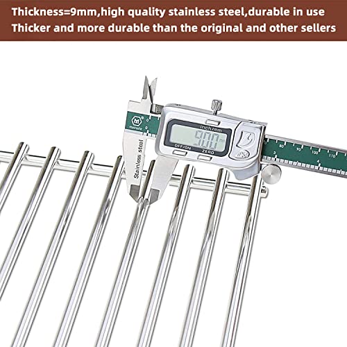 QuliMetal 66095 9 MM 304 Stainless Steel Cooking Grates (18.75" x 13.25") for Weber Genesis II and Genesis II LX 300 Series Gas Grills, Pack of 2… - Grill Parts America