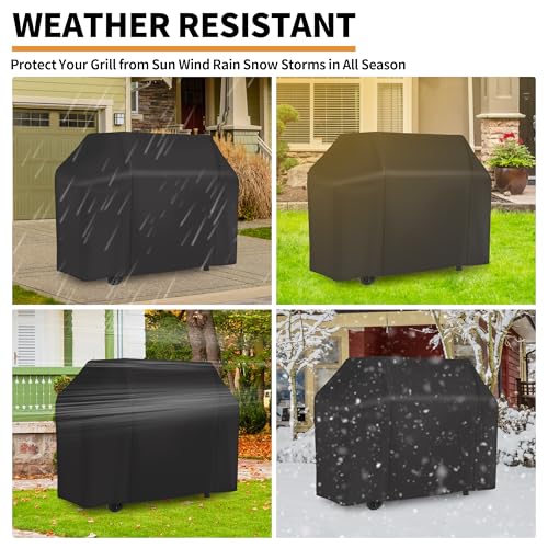 NEXCOVER Grill Cover, BBQ Cover 58 inch,Waterproof BBQ Grill Cover,Fade Resistant Gas Grill Cover, Barbecue Grill Covers, Fits Grill of Weber, Brinkmann, Nexgrill, Black Grill Cover for Outdoor Grill. - Grill Parts America