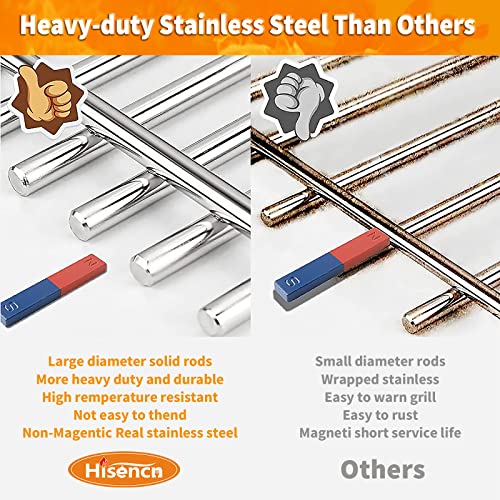 Hisencn Cooking Grates for Charbroil Commercial TRU-Infrared Grill 2-Burner 463644220 466642316 G369-0030-W2, Signature Infrared 463632520, 17 Inch Standless Steel Grill Grates for Nexgrill 720-0864 - Grill Parts America