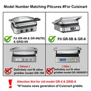 Waffle Plates Only for Cuisinart Griddler GR-4N, GR-5B, GR-6 and GRID-8N Series, Nonstick Coating Baking Waffle Plates by Gvode - Grill Parts America