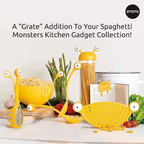NEW!! Multi Monster 2-in-1 Cheese Grater & Spaghetti Spoon by OTOTO - Grater & Ladles for Serving - Grater, Small Cheese Grater, Funny Kitchen Gadgets, Cooking Gifts, Kitchen Grater, Kitchen Tool - Grill Parts America