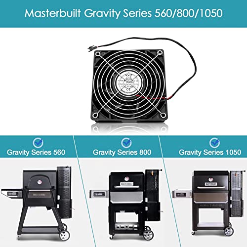 Replacement Fan Kit Compatible with Masterbuilt MB20040220/MB20041220 Gravity Series 560/800/1050 Digital Charcoal Grill and Smoker Accessories, Part Number : 9904190040 - Grill Parts America