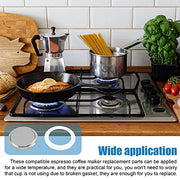 6 Pieces Silicone Gaskets with 2 Piece Stainless Filter Gasket  (6-cup) - Kitchen Parts America