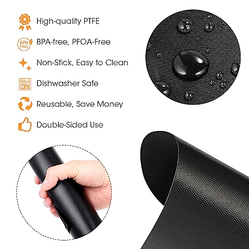 AIEVE Grill Mat Accessories for Ninja Woodfire Outdoor Grill, 3 Pack Non-Stick BBQ Mat Baking Mat Reusable Liners Compatible with Ninja Woodfire Grill Accessories - Grill Parts America