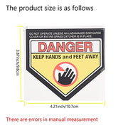 Huthbrother 3-Pcs Lawn Mower Safety Danger Keep Hands and Feet Away Deck Decal, for Most Lawn Mower Deck, Size 3.8inch×4.2inch, 610640 - Grill Parts America