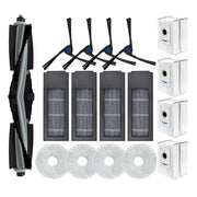 Odashen 17pcs Replacement Accessories Set for Ecovacs Deebot X2 / X2 Omni / X2 Pro / DEX86 Vacuum Cleaner Spare Parts, 1 Main Brush, 4 Side Brush, 4 Hepa Filters, 4 Dust Bags, 4 Mop Cloths - Grill Parts America