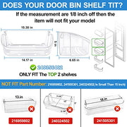 [2 PACK] UPGRADED 240356402 Refrigerator Door Bin Replacement,Compatible with Frigidaire Refrigerator Door Shelf Parts FFSS2615TS0 LFSS2612TF0 LFSS2612TE0 AP2549958 FGHS2631PF4A Door Shelf Shelves - Grill Parts America