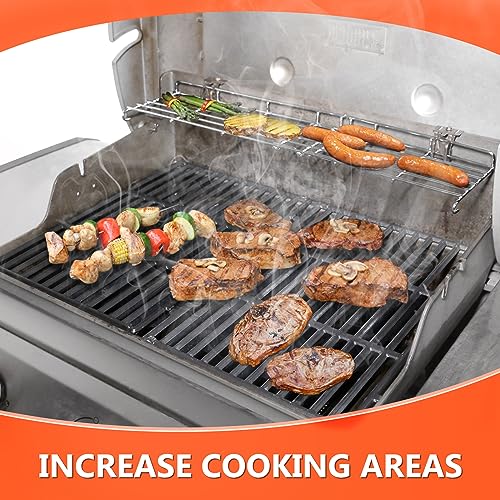 QuliMetal 66044 Grill Warming Rack for Weber Genesis II 300 Series