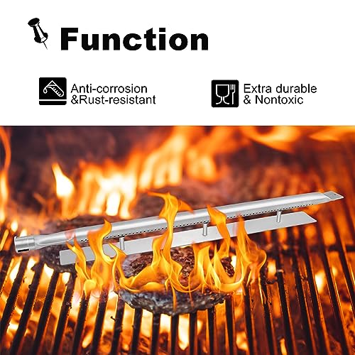 Clivimi 24”Grill Burners for Viking Grill 316-911, VGBQ030-2T, VGBQ300-2RT/E, VGBQ3002RE1, VGBQ412-2RT/E, VGBQ530-4RT/E, VGBQ5323RE, VGIQ300-2RT, Pipe Tubes BBQ Gas Grill Replacement Parts Kit - Grill Parts America