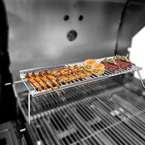 Utheer 13.4''-25.2'' Warming Rack for Charbroil Grill Replacement Parts 2&3&4 Burner 463347017 463376018P2 466347017 463625217 463371116 463673017 Stainless Steel Grill Adjustable Warming Grates - Grill Parts America