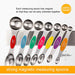 Magnetic Measuring Spoons Set of 8 Stainless Steel Dual Sided Stackable Measuring Spoons Nesting Teaspoons Tablespoons for Measuring Dry and Liquid Ingredients - Grill Parts America