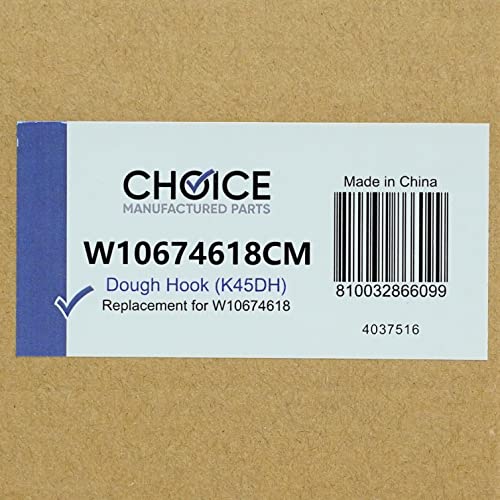 Choice Parts W10674618 for KitchenAid K45DH Stand Mixer Dough Hook - Kitchen Parts America