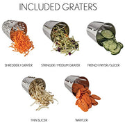 Maxam Vegetable Chopper, Dynamic Food Processor with Stainless-Steel Shredders With 5 Quart Mixing Bowl - Kitchen Parts America