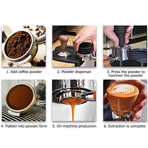 51mm Coffee Portafilter Coffee Machine Filter Coffee Machine Replacement Parts with Wooden Handle for DELONGHI ECP3420 ECP685 ECP680 - Kitchen Parts America