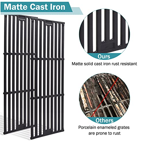 Criditpid Grill Grates Replacement for Char Griller 5050, 5650, 2121, 3001, 5072, 2123, 3072, 2828, 3030, 4000, King Griller 3008 5252, 19 3/4" Cast Iron Cooking Grid for Chargriller Duo 5050 Parts - Grill Parts America