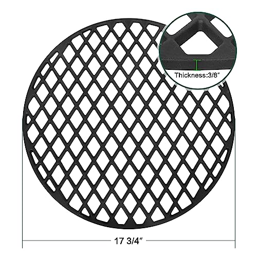 Cast Iron Cooking Grate,Grill Grate for Weber 18" Original Kettle Charcoal Grill,Grates Replacement fit Jumbo Joe Charcoal Girll 18",Work Grate on Large Big Green Egg,Kamado Joe Classic,Vision Grill - Grill Parts America