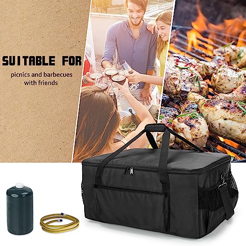 Ninja Woodfire 7-in-1 Outdoor Electric Grill & Smoker with Handles, Black