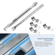 Derurizy Adjustable Universal Grill Burner Tube Kit Extends from 14" to 19" BBQ Replacement Gas Grill Parts for Nexgrill, Brinkmann, Dyna-Glo and Others, 5 Pack - Grill Parts America