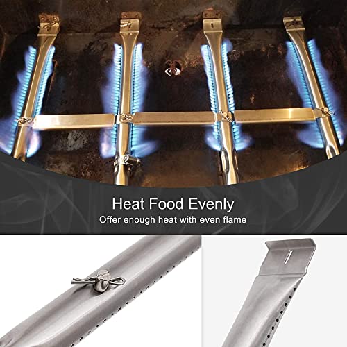 Yiming Grill Replacement Parts for Charbroil 463436215, 463436214, 463439915, 463436213, 463439914 Grill Models. Grill Burner Pipe Tubes, Heat Plate Tent Shields, Carryover Tubes Replacement Kit. - Grill Parts America