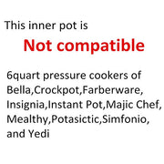 Original 6Qt Power Cooker XL Replacement Inner Pot Stainless Steel - Kitchen Parts America