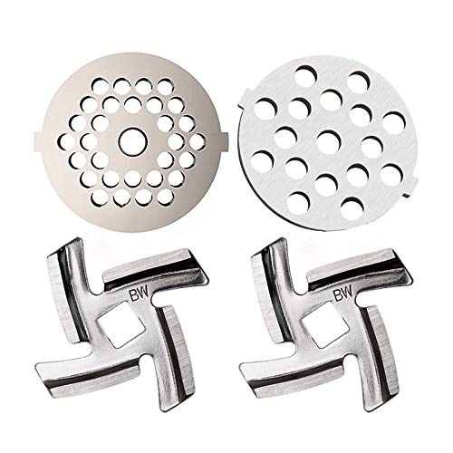 Este Meat Grinder Included 2PC Cutter Cutting Blade 2PC Meat Chopper Plates Mincer Part for MG30/60 Grinder - Kitchen Parts America