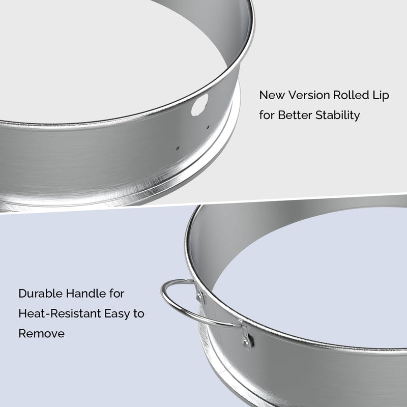 IULULU BBQ Rotisserie 22.5-Inch Kettle-Stainless Steel Grill Rotisseriee Ring Kits for Weber CharcoalGrills with Motor, Forks, Extendable Spit Rod (27"-40"), Silver - Grill Parts America