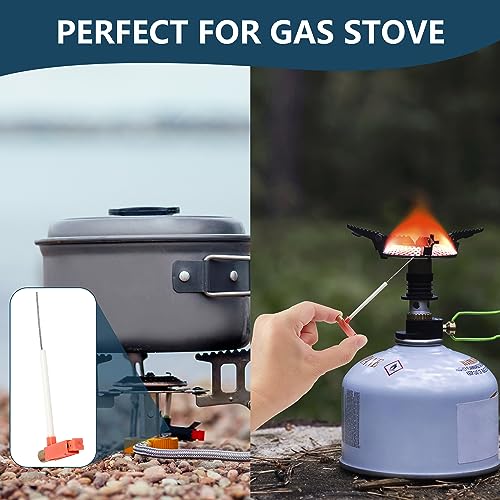 RIDEIWAKE Piezo Ignitor Piezo Spark Ignition Kit Electrode lgniter and Brass Jet Nozzle Misting Nozzle LPG Gas Orifice Pipe Replacement for Camping & Backpacking Stove Burner Heater （4 Pack) - Grill Parts America