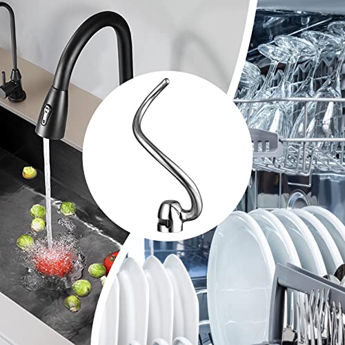 Gdrtwwh Stainless Steel Dough Hook Attachment for KitchenAid 5 & 6-Quart Bowl-Lift Mixer,Replacement Parts Bread Hook, Dishwasher Safe (Replace KNS256CDH) - Kitchen Parts America