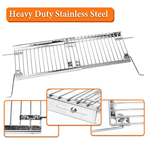 Utheer 13.4''-25.2'' Warming Rack for Charbroil Grill Replacement Parts 2&3&4 Burner 463347017 463376018P2 466347017 463625217 463371116 463673017 Stainless Steel Grill Adjustable Warming Grates - Grill Parts America