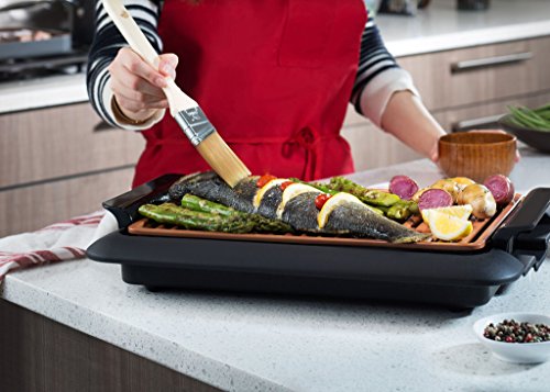 Gotham Steel Smokeless Indoor Grill, Nonstick Indoor Smokeless Grill with Ceramic Coating & Adjustable Heating, Indoor Grill Electric Smokeless with Dishwasher Safe Removable Grill Plate, Toxin Free - Grill Parts America
