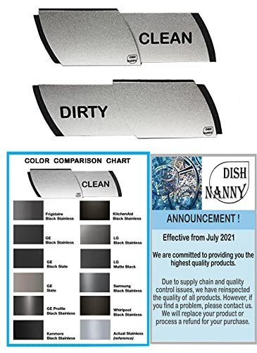 Premium Metal Dishwasher Magnet Clean Dirty Sign | Contemporary Stainless Indicator - Kitchen Gadgets for All Dishwashers, Home or Office Organiz - Kitchen Parts America