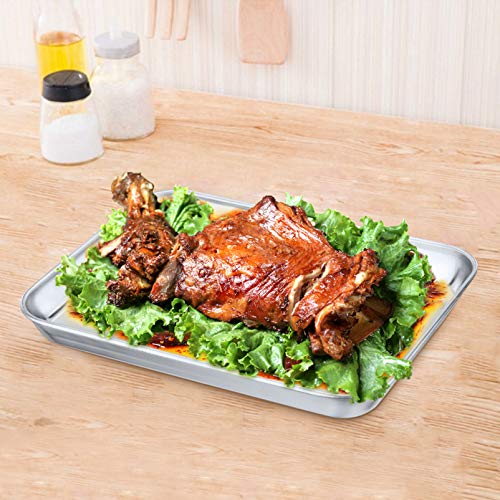 Toaster Oven Tray,P&P CHEF Stainless Steel Toaster Oven Pan, Rectangle 10.5''x8''x1'', Mirror Finish & Dishwasher Safe，Fit Small Toaster Oven - Kitchen Parts America