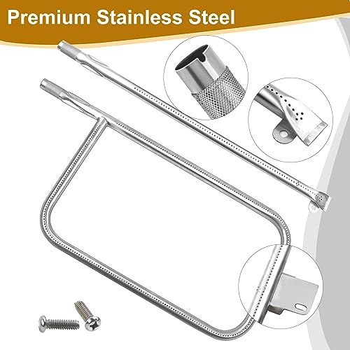 Derurizy 65032 Grill Burner Tube for Weber Q300 Q320 Q3000 Q3200 404341 57060001 586002 Gas Grills, Replacement Parts for Weber Q3 Series Replaces 60036, 80385, Stainless Steel - Grill Parts America