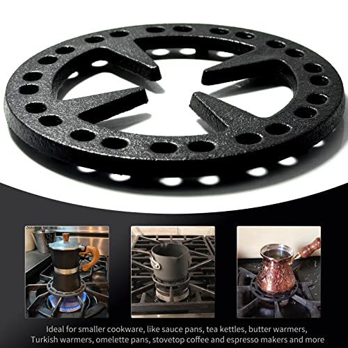 MCAMPAS 2 Packs Cast Iron Gas Stove Cooker Ring Reducer for Gas Stovetop Espresso Maker,Coffee Moka Pot - Grill Parts America